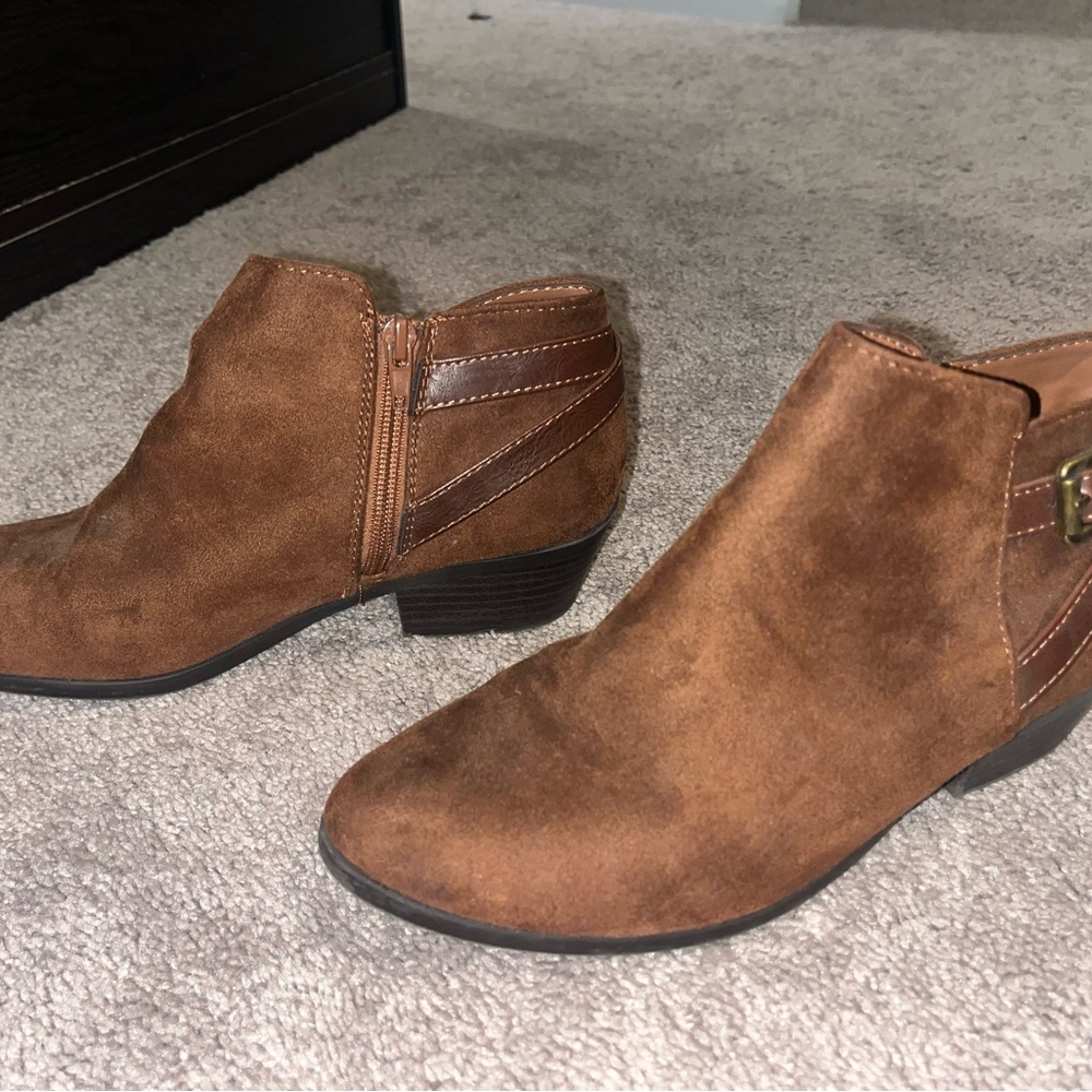 Brown Suede Ankle Boots